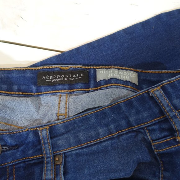 Aeropostale High Waisted Jegging Jeans Dark Wash 10 Short - Picture 6 of 7